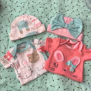 100% Organic Cotton 4 Piece Preemie Set